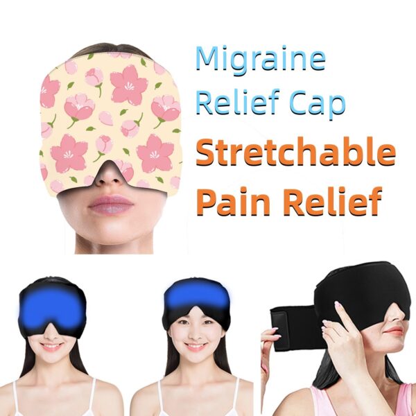 Printed Head Gel Ice Cap For Migraines Cold Therapy Ice Head Wrap Ice Pack Mask - Imagen 9